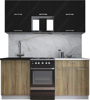 Кухонный гарнитур Интерлиния Мила Gloss 50-18 - фото