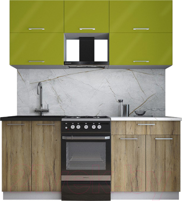 Кухонный гарнитур Интерлиния Мила Gloss 50-18 - фото