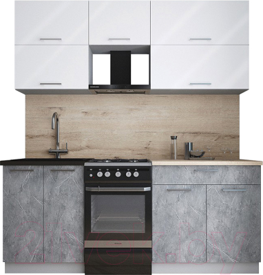 Кухонный гарнитур Интерлиния Мила Gloss 50-19 - фото