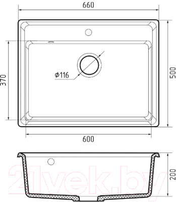 Мойка кухонная GranFest GF-LV-660