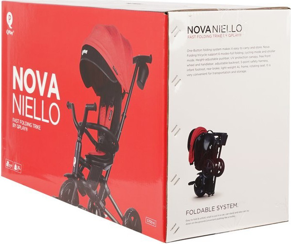 Трехколесный велосипед с ручкой QPlay Nova / 649366