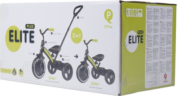 Трехколесный велосипед с ручкой QPlay Elite plus / 649368