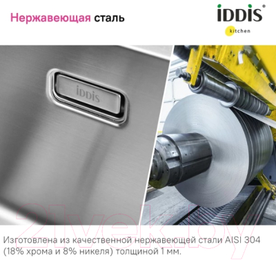 Мойка кухонная IDDIS Prime PRI44S0i77