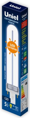 Лампа Uniel LED-PL-5W/4000K/G23/FR PLZ03WH / UL-00005661