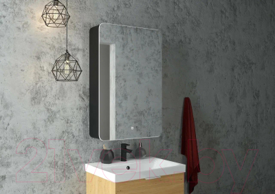 Шкаф с зеркалом для ванной Континент Eltoro Led 56x85