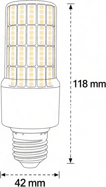 Лампа PCCooler T42-C-20W-E27-5000К
