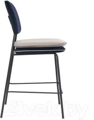 Стул барный Bergenson Bjorn Pea / BB0000696 (темно-синий/бежевый)