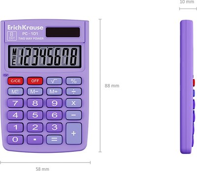 Калькулятор Erich Krause PC-101 Pastel / 62006