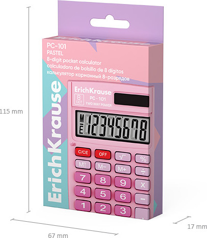 Калькулятор Erich Krause PC-101 Pastel / 62007