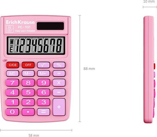 Калькулятор Erich Krause PC-101 Pastel / 62007