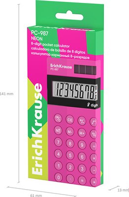 Калькулятор Erich Krause PC-987 Neon / 62012