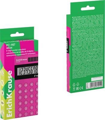 Калькулятор Erich Krause PC-987 Neon / 62012