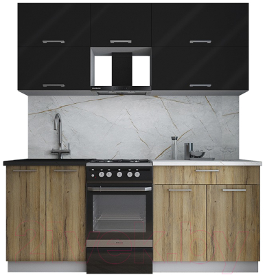 Кухонный гарнитур Интерлиния Мила Gloss 50-19 - фото