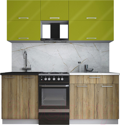 Кухонный гарнитур Интерлиния Мила Gloss 50-19 - фото