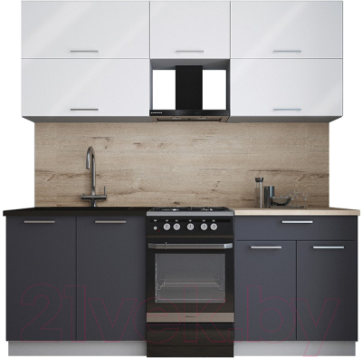 Кухонный гарнитур Интерлиния Мила Gloss 50-20 - фото