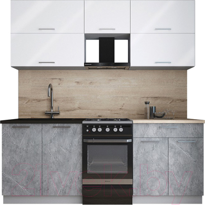 Кухонный гарнитур Интерлиния Мила Gloss 50-20 - фото