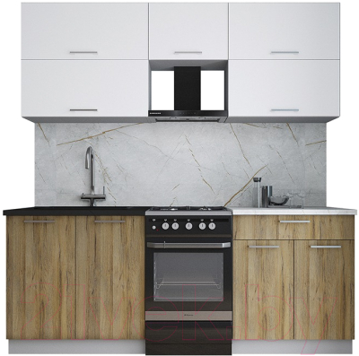 Кухонный гарнитур Интерлиния Мила Gloss 50-20 - фото
