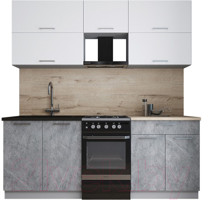 Кухонный гарнитур Интерлиния Мила Gloss 50-20 - фото