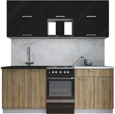 Кухонный гарнитур Интерлиния Мила Gloss 50-20 - фото