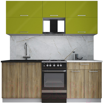 Кухонный гарнитур Интерлиния Мила Gloss 50-20 - фото