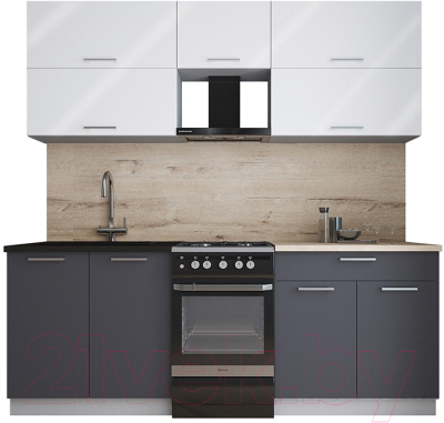 Кухонный гарнитур Интерлиния Мила Gloss 50-21 - фото