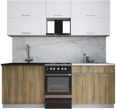 Кухонный гарнитур Интерлиния Мила Gloss 50-21 - фото