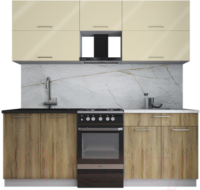 Кухонный гарнитур Интерлиния Мила Gloss 50-21 - фото