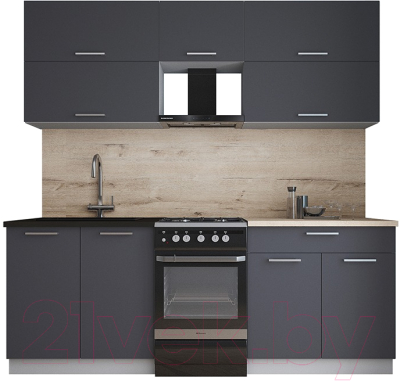 Кухонный гарнитур Интерлиния Мила Gloss 50-21 - фото