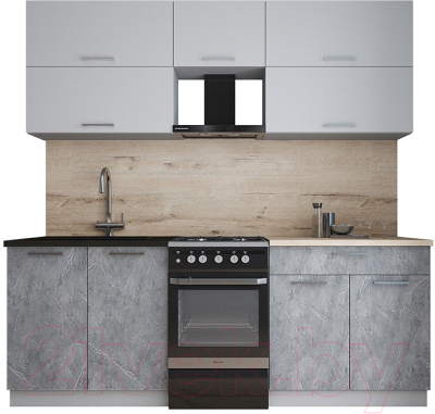 Кухонный гарнитур Интерлиния Мила Gloss 50-21 - фото