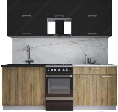 Кухонный гарнитур Интерлиния Мила Gloss 50-21 - фото