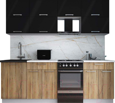 Кухонный гарнитур Интерлиния Мила Gloss 50-22 - фото