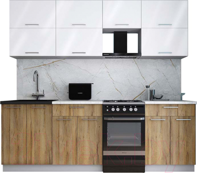 Кухонный гарнитур Интерлиния Мила Gloss 50-23 - фото