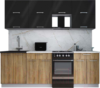 Кухонный гарнитур Интерлиния Мила Gloss 50-23 - фото