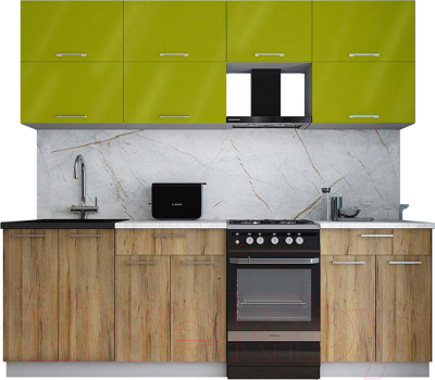 Кухонный гарнитур Интерлиния Мила Gloss 50-23 - фото