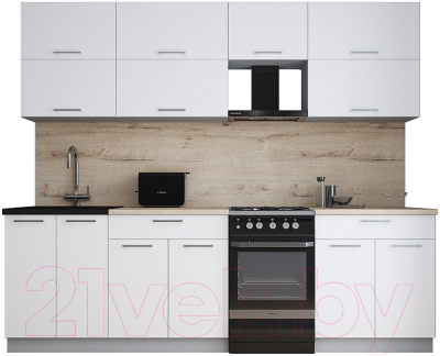 Кухонный гарнитур Интерлиния Мила Gloss 50-25 - фото