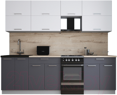 Кухонный гарнитур Интерлиния Мила Gloss 50-25 - фото