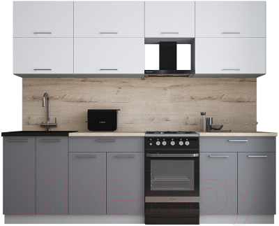 Кухонный гарнитур Интерлиния Мила Gloss 50-25 - фото