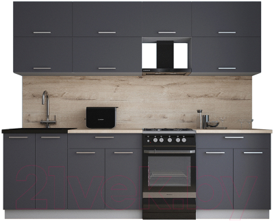Кухонный гарнитур Интерлиния Мила Gloss 50-25 - фото