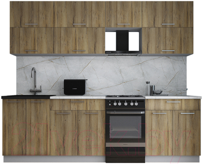 Кухонный гарнитур Интерлиния Мила Gloss 50-25 - фото