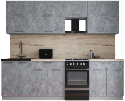 Кухонный гарнитур Интерлиния Мила Gloss 50-25 - фото