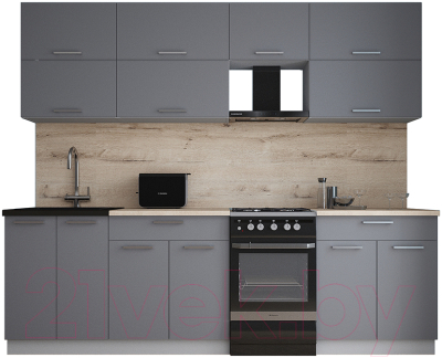 Кухонный гарнитур Интерлиния Мила Gloss 50-25 - фото