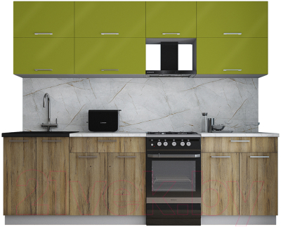 Кухонный гарнитур Интерлиния Мила Gloss 50-25 - фото