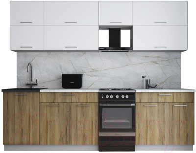 Кухонный гарнитур Интерлиния Мила Gloss 50-26 - фото