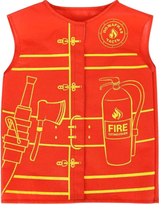 Игровой набор пожарного Mega Toys МЧС жилет, шапка / 95817 - фото