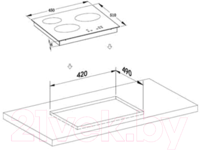 Электрическая варочная панель Weissgauff HV430BA