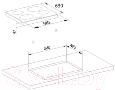 Электрическая варочная панель Weissgauff HV640BA
