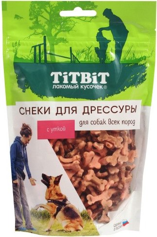 Лакомство для собак TiTBiT Снеки для дрессуры с уткой / 25703 - фото