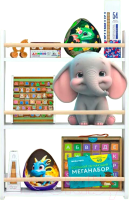 Полка Mega Toys 3 яруса / 93013_ЛДСП - фото