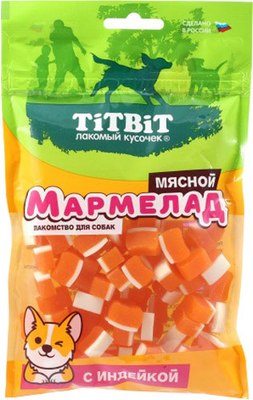 Лакомство для собак TiTBiT Мармелад мясной с индейкой / 26205 - фото