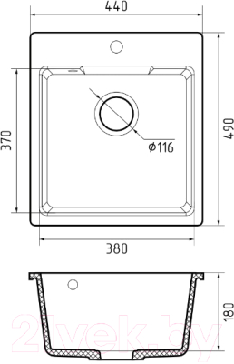 Мойка кухонная GranFest GF-UR-644